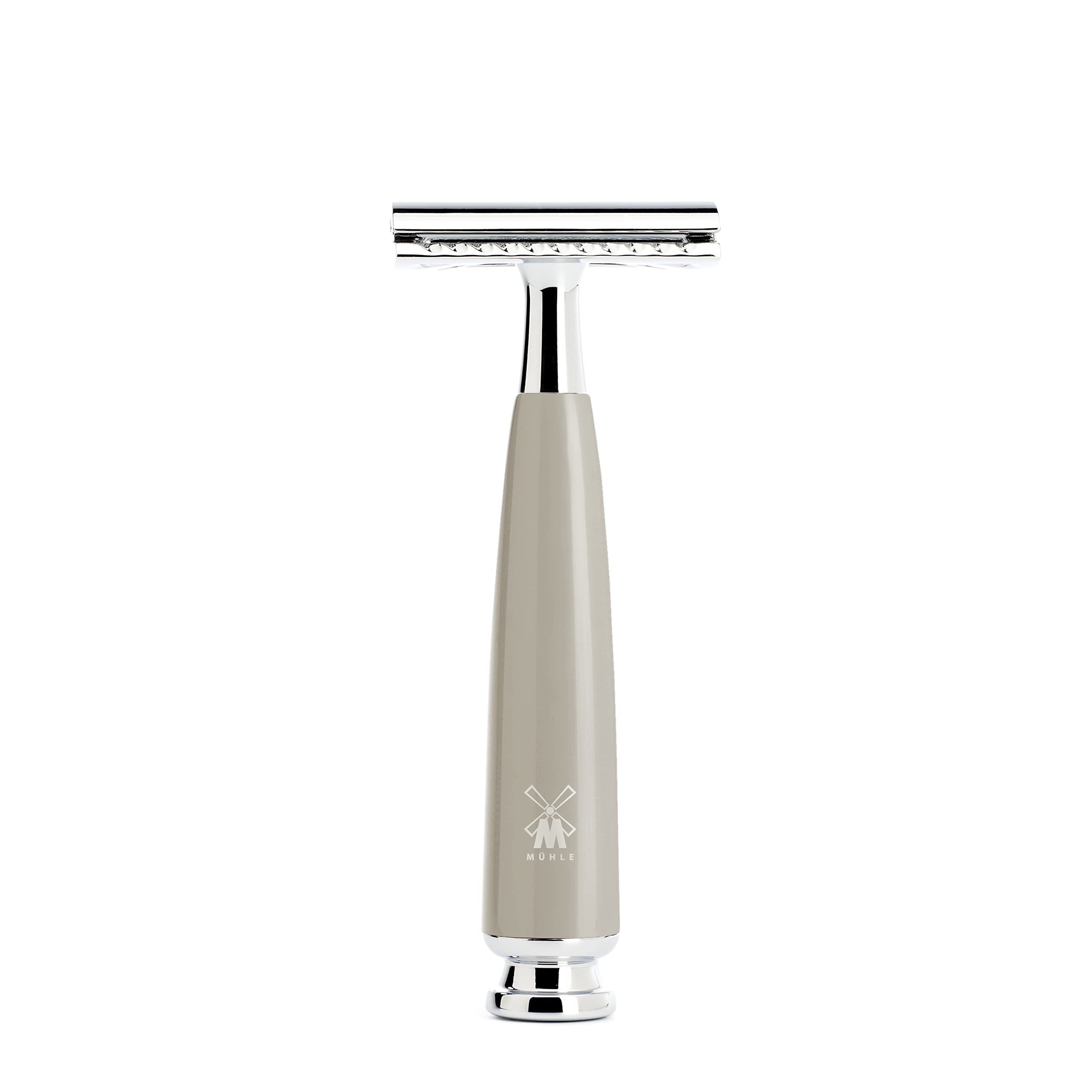 MHLE Rytmo Safety Razor - Safety Razor for Classic Razor Blades - High-Grade Resin Handle in Melange with Metal Accents