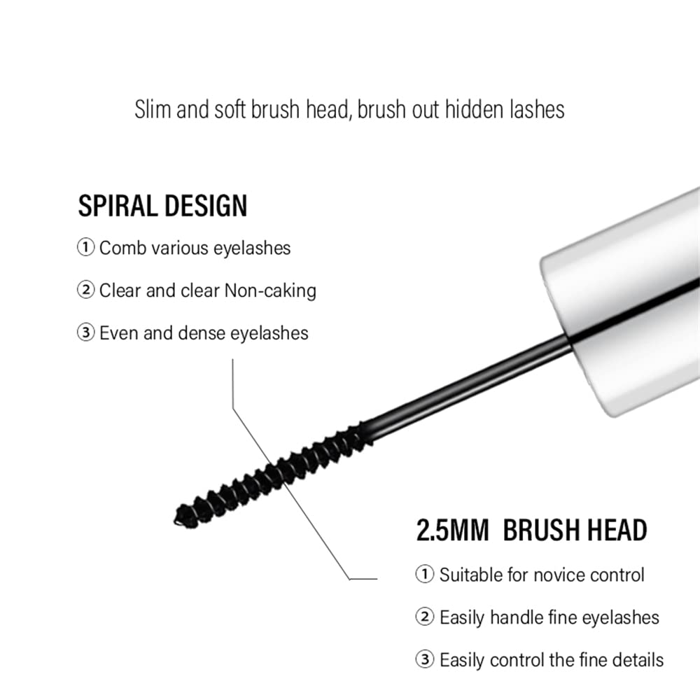 Mini Brush Mascara, For Short And Sparse Eyelashes,Lengthening And Thick, Volume, Long Lasting, Waterproof & Smudge-Proof, All D
