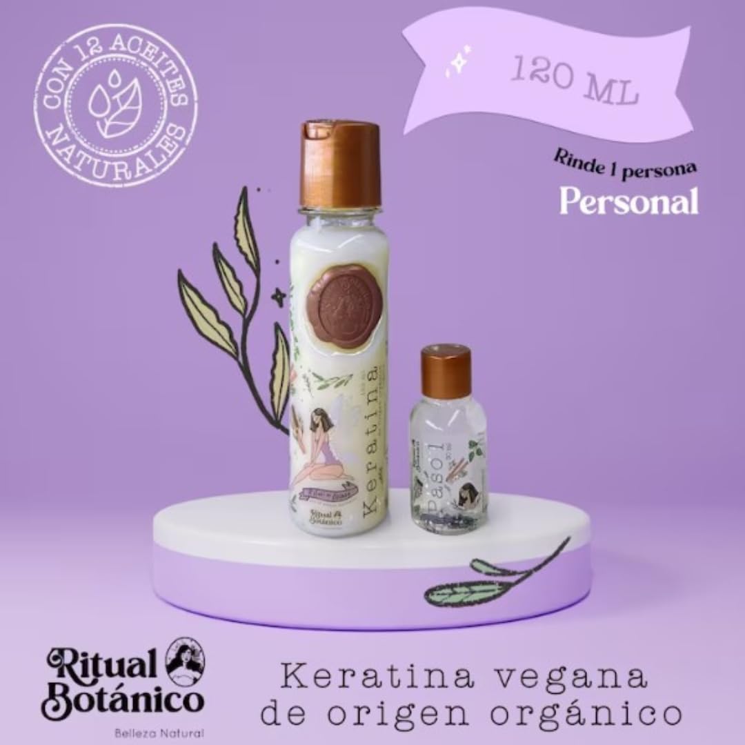 Maike Amour Keratina, Ritual Botanico 120 Ml - Keratin Treatment With 12 Natural Oils And Amino Acids For Shine, Softness And Nu