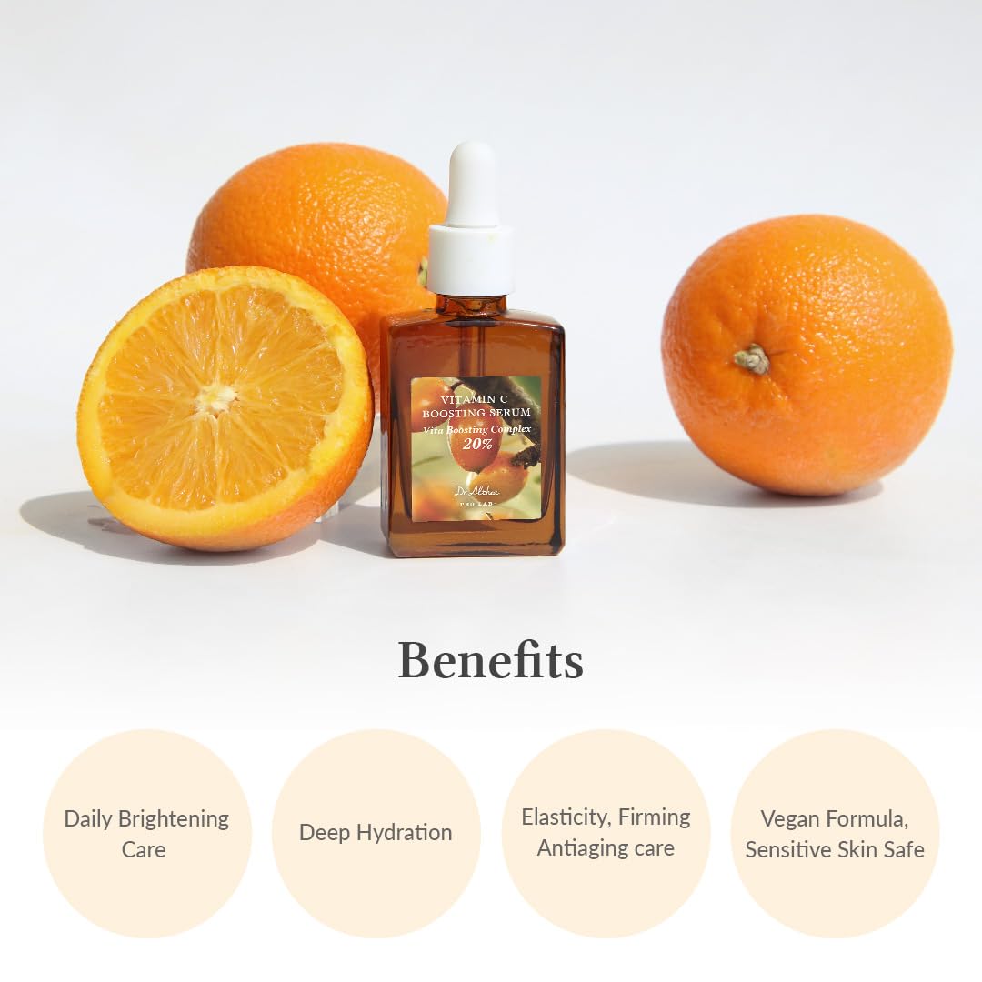 Dr.Althea Vitamin C Boosting Serum & Gentle Vitamin C Serum, Sensitive Skin Free, Even Out Skintone, Good For Pigmentation, Vega