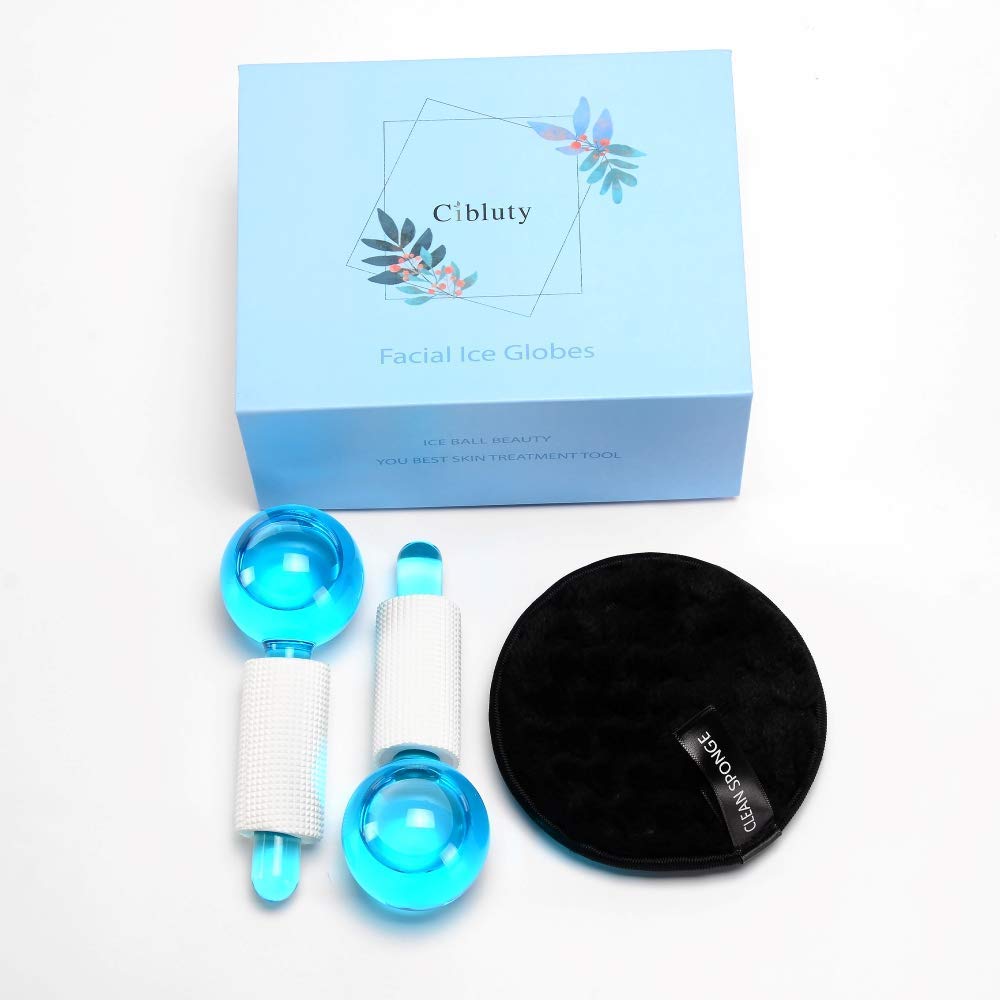 Cibluty Ice Globes For Facial, 2 Pcs Facial Globes For Massage Tool, Facial Roller Cold Skin Massagers, Tighten Skin, Reduce Puf