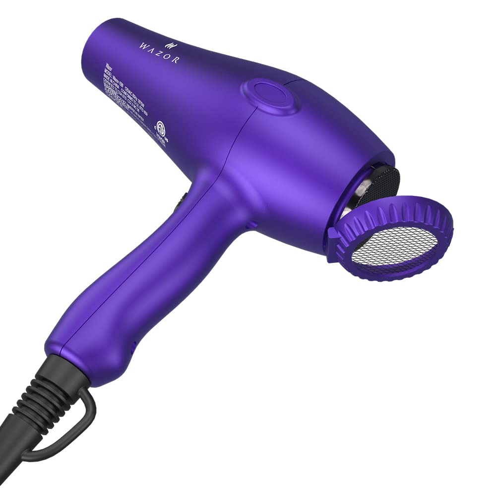 Wazor Lightweight Hair Dryer With Diffuser, Negative Ionic Professional 1875W Blow Dryer With 2 Speed 3 Heat Settings Cool Shot