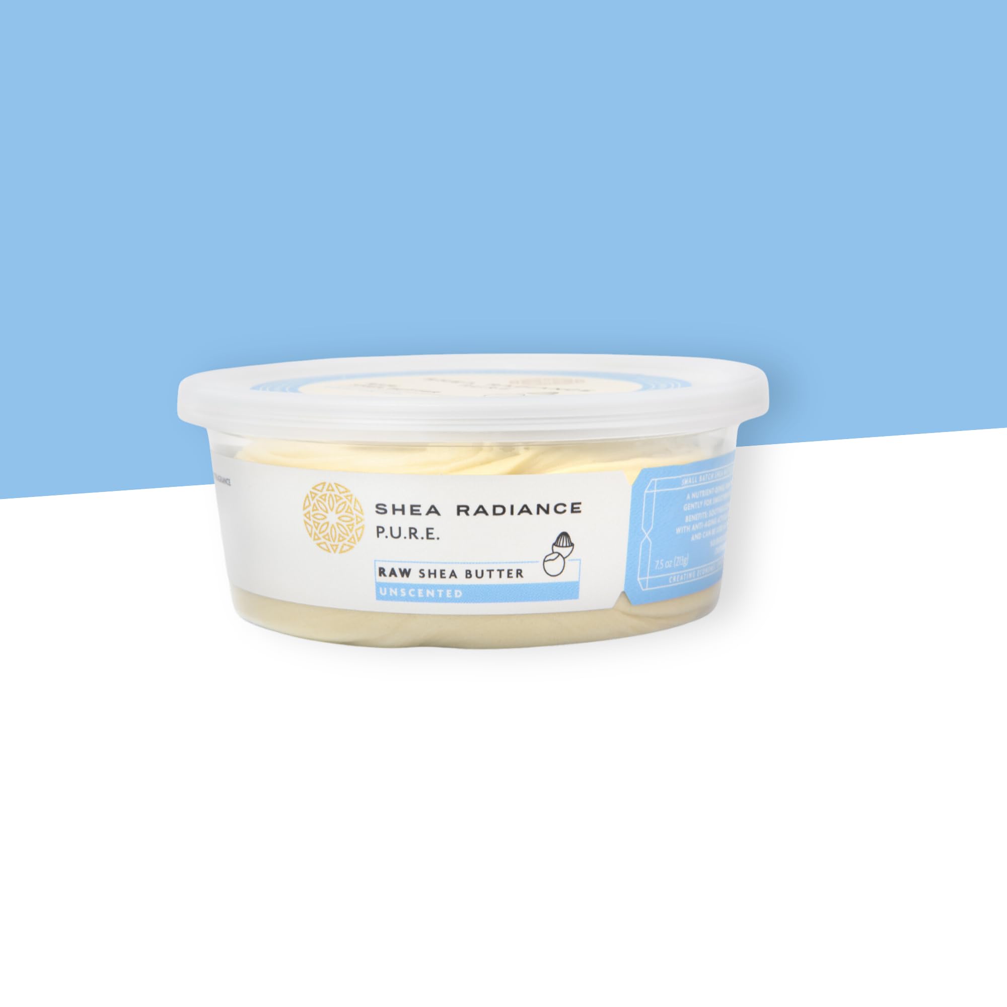 Shea Radiance P.U.R.E Raw Shea Butter | 100% Natural & Unrefined Body Butter | Soothes, Softens, & Increases Collagen | Long Las