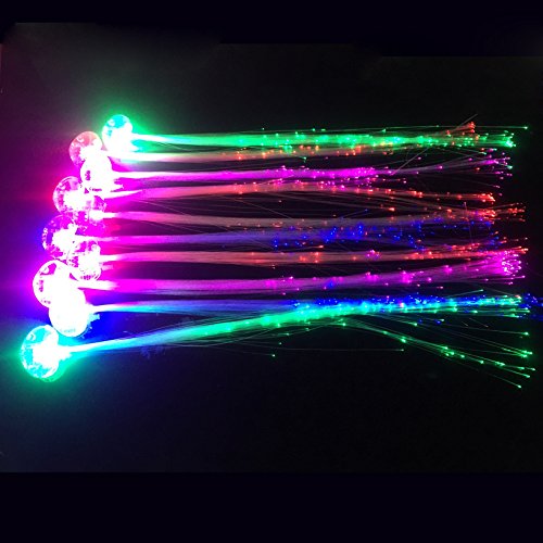 Acooe Hair Clip, 12 Pack Flashing Led Light Up Toys Optics Led Hair Lights, Barrettes For Party, Bar Dancing Hairpin, Light Up H