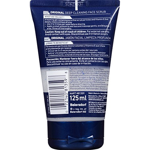 Nivea Men Original Deep Cleaning Face Scrub 4.4 Ounce