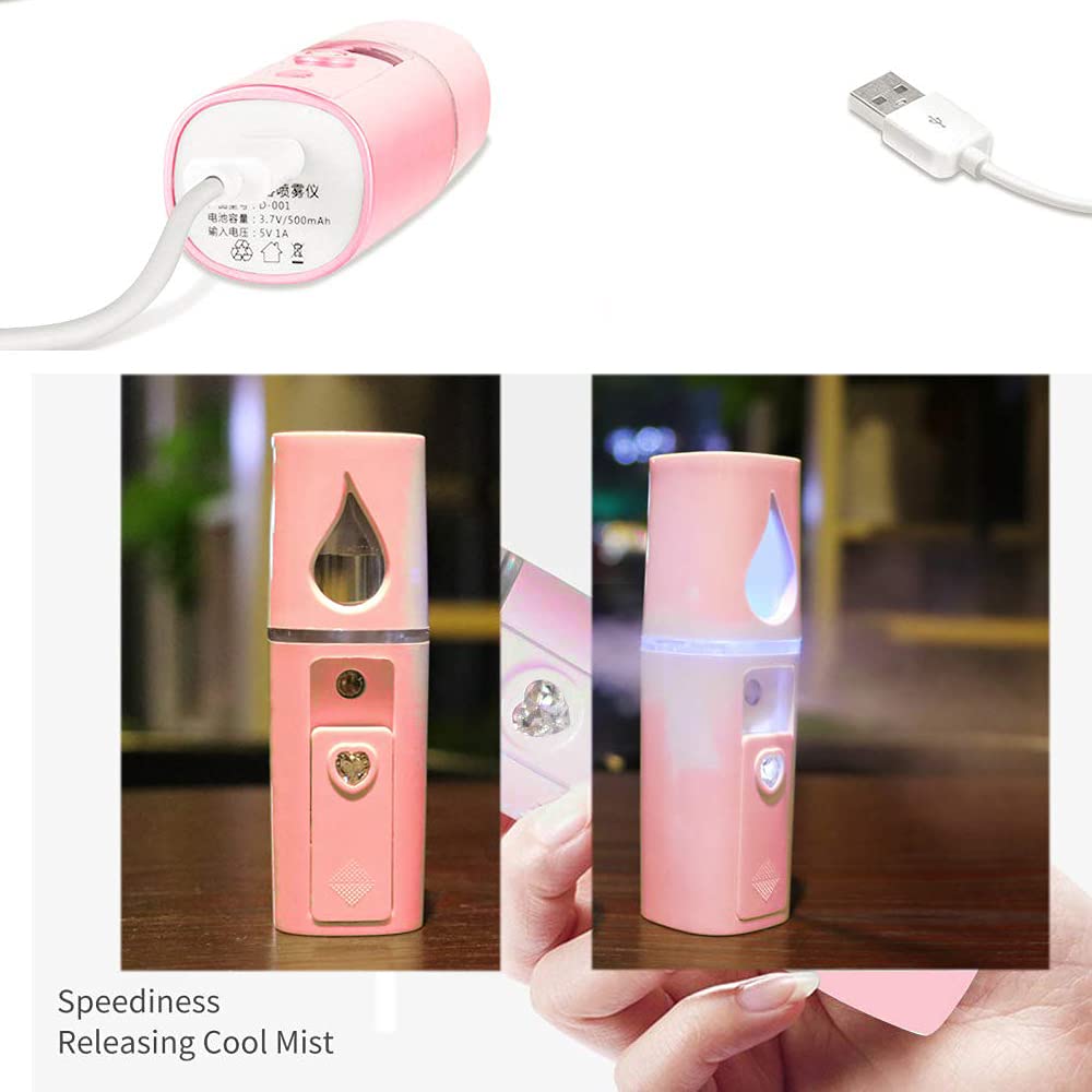 Nano Facial Steamer Mist Spray Eyelash Extensions Cleaning Pores Water Spa Moisturizing Hydrating Face Sprayer Usb Rechargeable