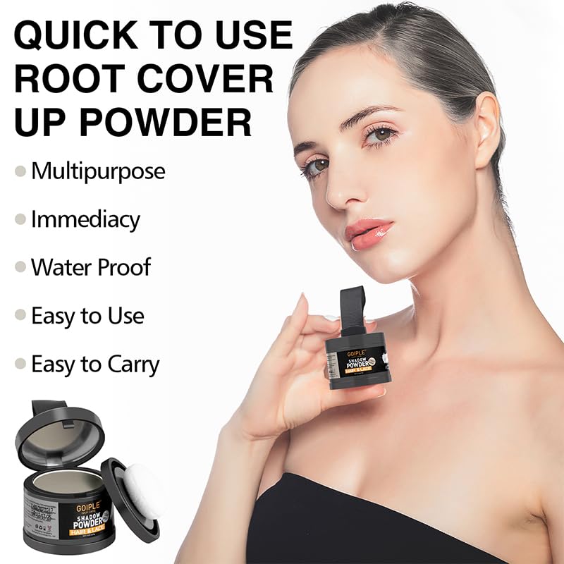 Lockmio Root Cover Up Powder For Women - Light Gray Hairline Powder For Bald Spots, Eyebrows, Beard Line, Light-Blonde Hair Fibe