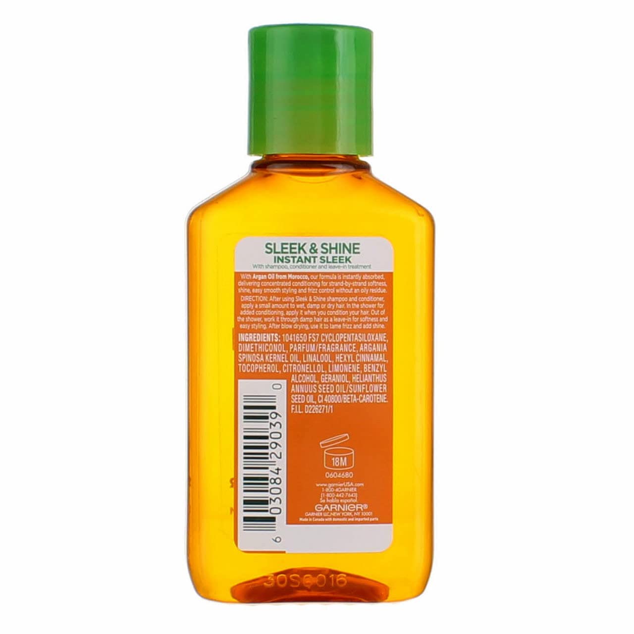 Garnier Fructis Sleek & Shine Moroccan Oil Treatment 3.75 Ounce (111Ml) (3 Pack)