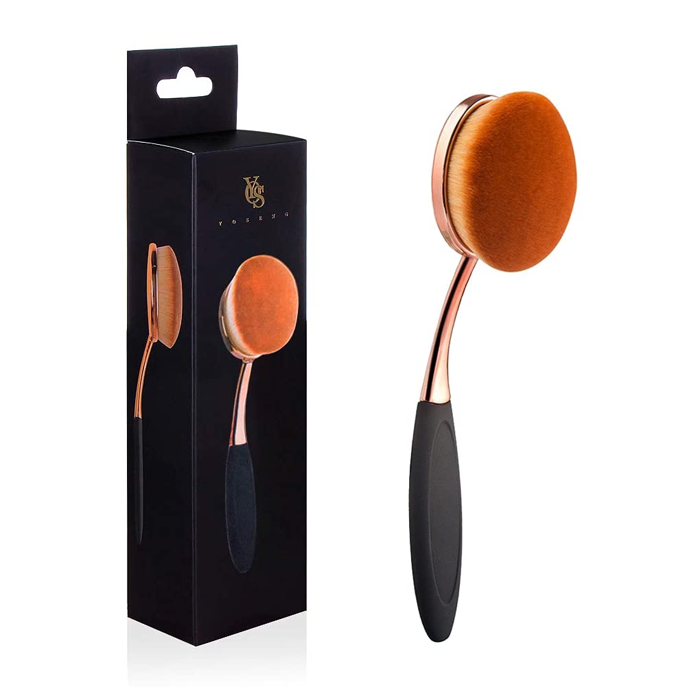 Yoseng Oval Foundation Brush Second Largest Toothbrush Makeup Brushes Fast Flawless Application Liquid Cream Powder Foundation S