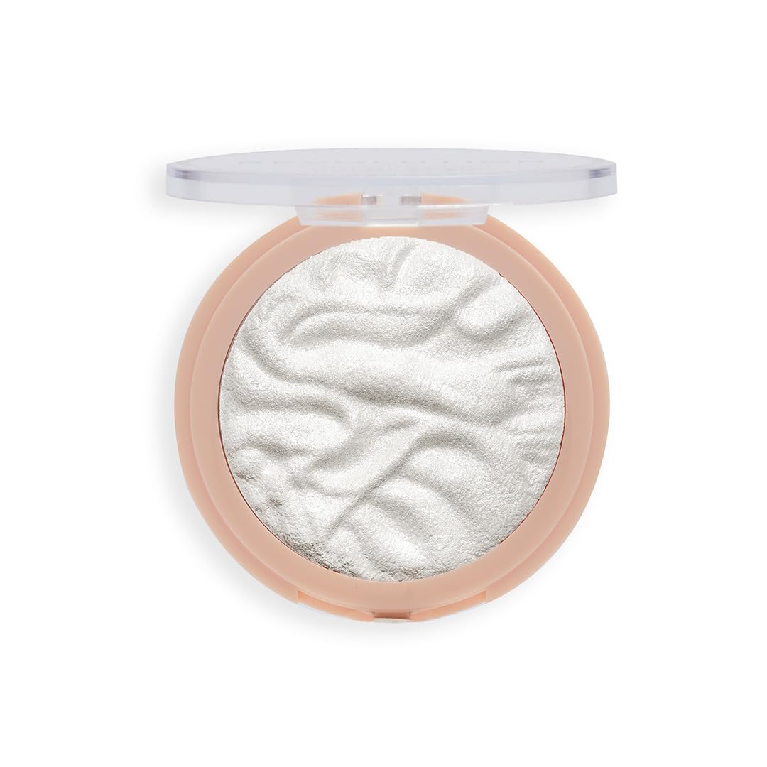 Revolution Beauty, Reloaded Pressed Powder Highlighter, Intensely Pigmented For A High Impact Dewy Finish, Set The Tone, 0.22 Oz