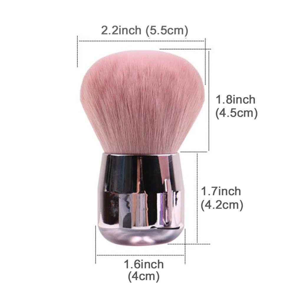 Josalinas Kabuki Foundation Makeup Brushes Round Top For Face Blusher Liquid Powder Blend And Contour Tool And Mineral Bb Cream,
