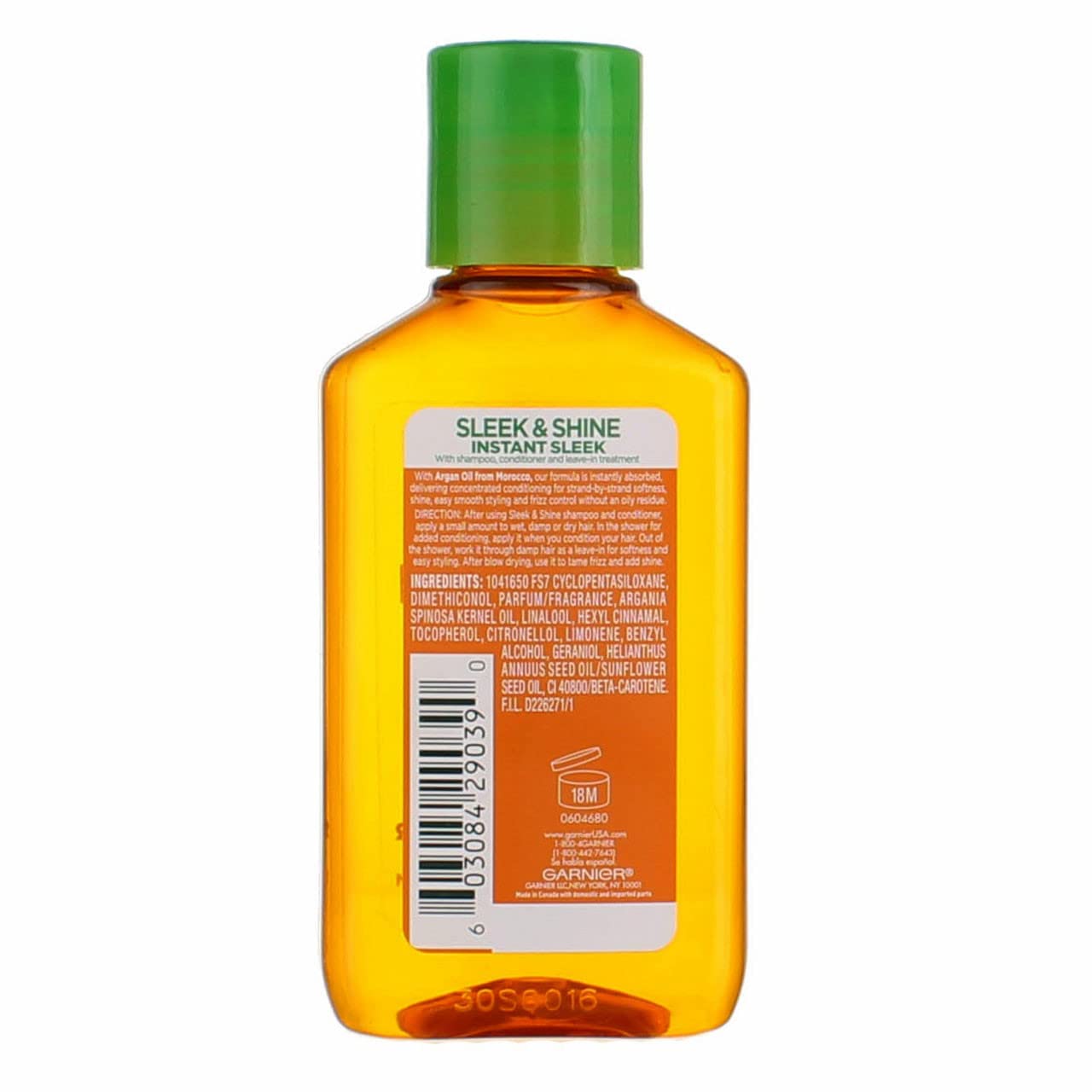 Garnier Fructis Sleek & Shine Moroccan Oil Treatment 3.75 Ounce (111Ml) (3 Pack)