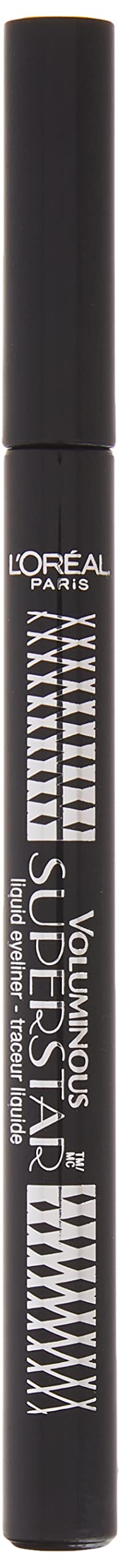 L'Oreal Paris Voluminous Superstar Liquid Eyeliner Pen, Black [202] 0.056 Oz (Pack Of 2)
