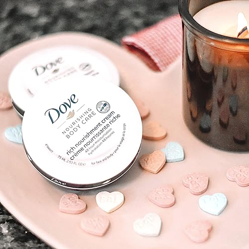 Dove Nourishing Body Care, Face, Hand, And Body Rich Nourishment Cream For Extra Dry Skin With 48-Hour Moisturization, 3-Pack, 5