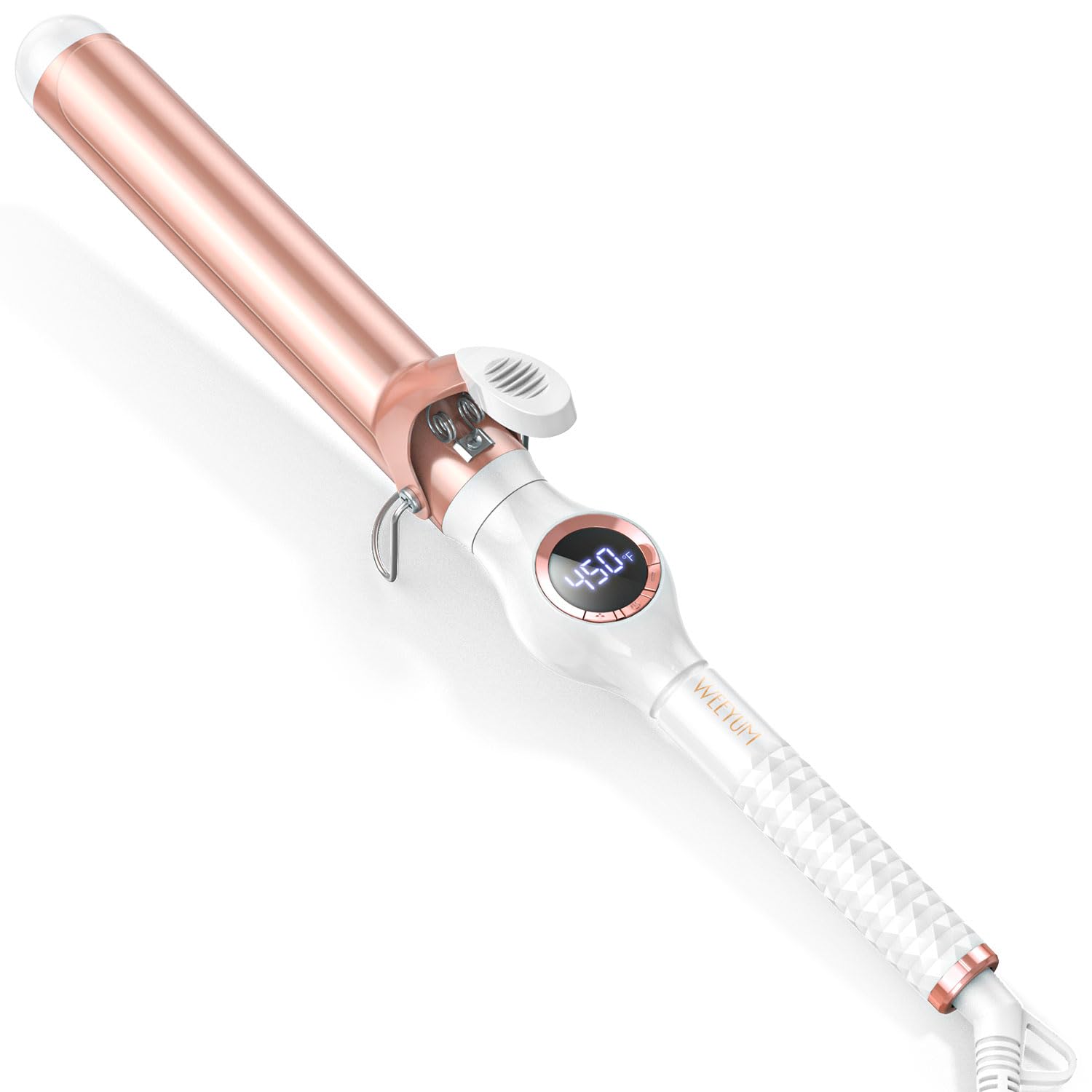 WEEYUM 1 1/4 Inch Curling Iron, Large Barrel Curling Wand for Hair, Ceramic Tourmaline Hair Curling Iron Double Voltage(100-240V