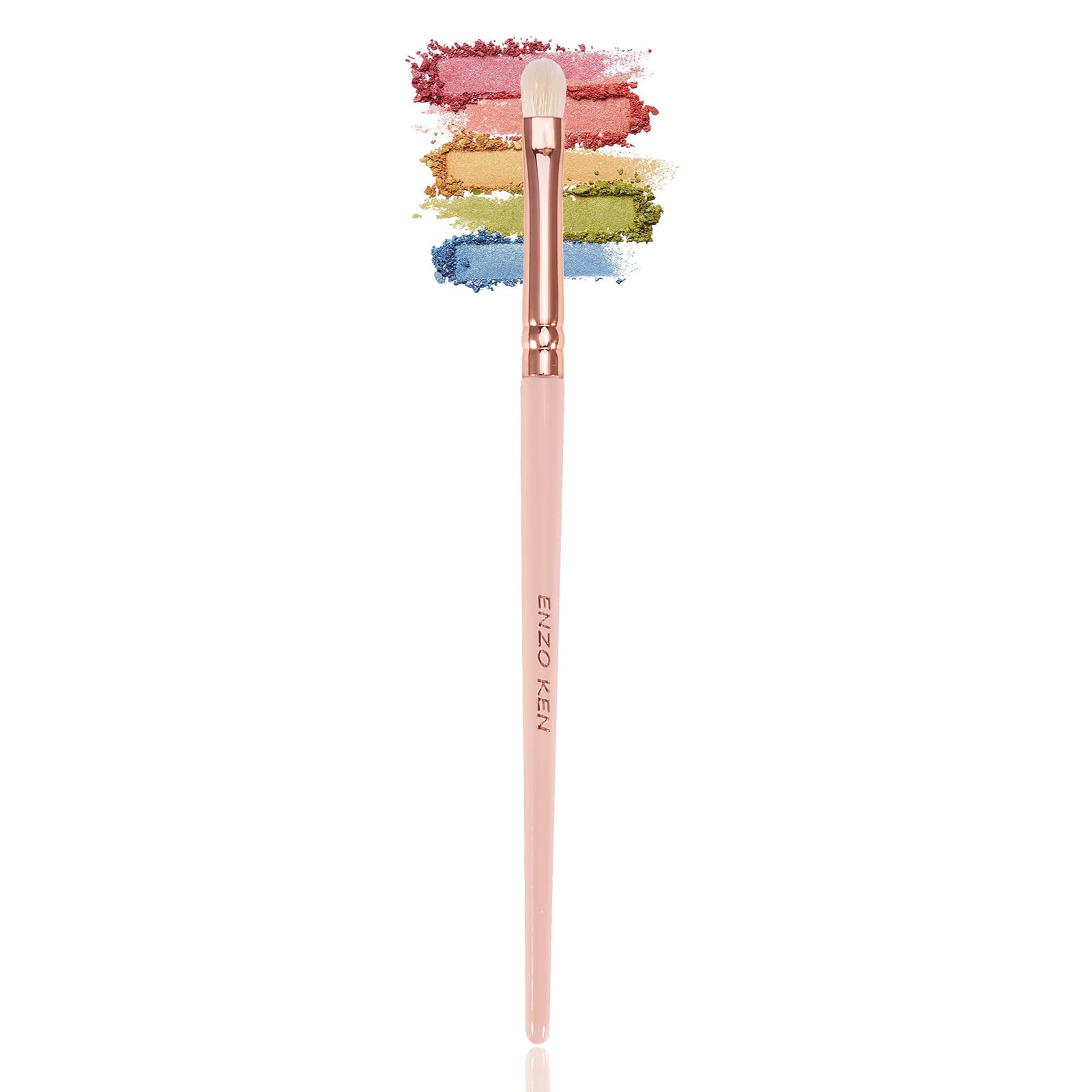 Natural Goat Hair Eye Shadow Brush by ENZO KEN, Eye Detail Brush, Small Smudge Eyeshadow Brush, Mini Eye Smudge Brush, Single Na