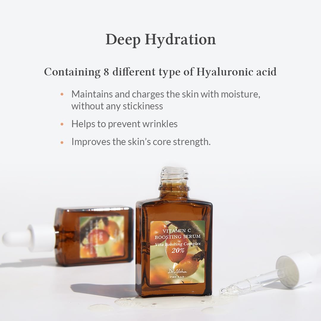 Dr.Althea Vitamin C Boosting Serum & Gentle Vitamin C Serum, Sensitive Skin Free, Even Out Skintone, Good For Pigmentation, Vega