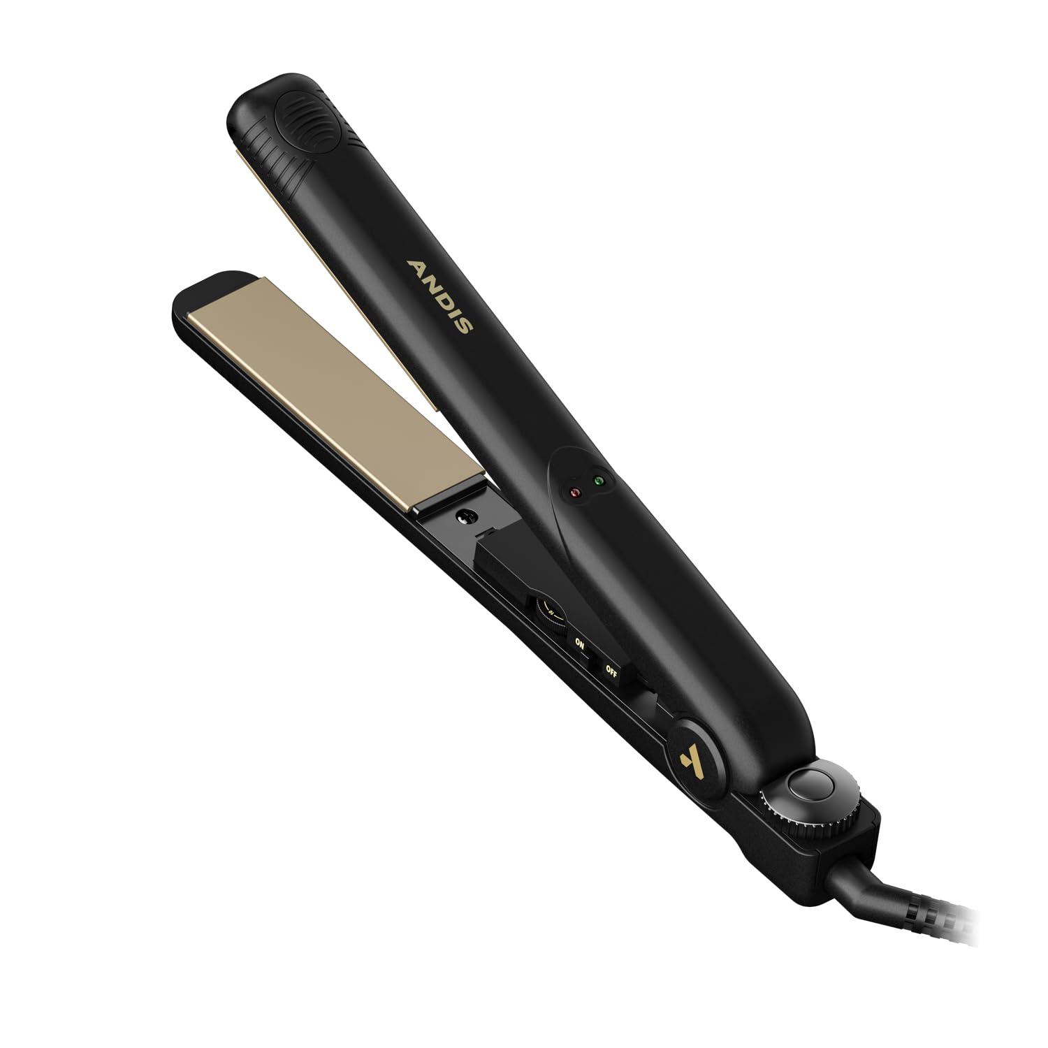Andis 67615 Professional High Heat 1-Inch Ceramic Tourmaline Ionic Flat Iron - Fast, Frizz-Free Ceramic Hair Straightener, Gentl