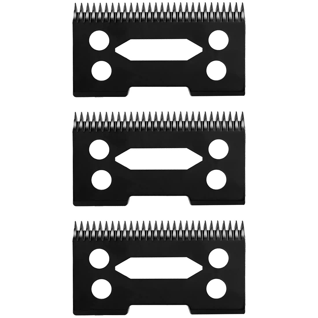 MAWAER 3 PCS Black PRO Hair Clipper Replacement Ceramic Blades fit Wahl Magic Clip Wahl Hair Clippers Moving Blades Senior Cordl