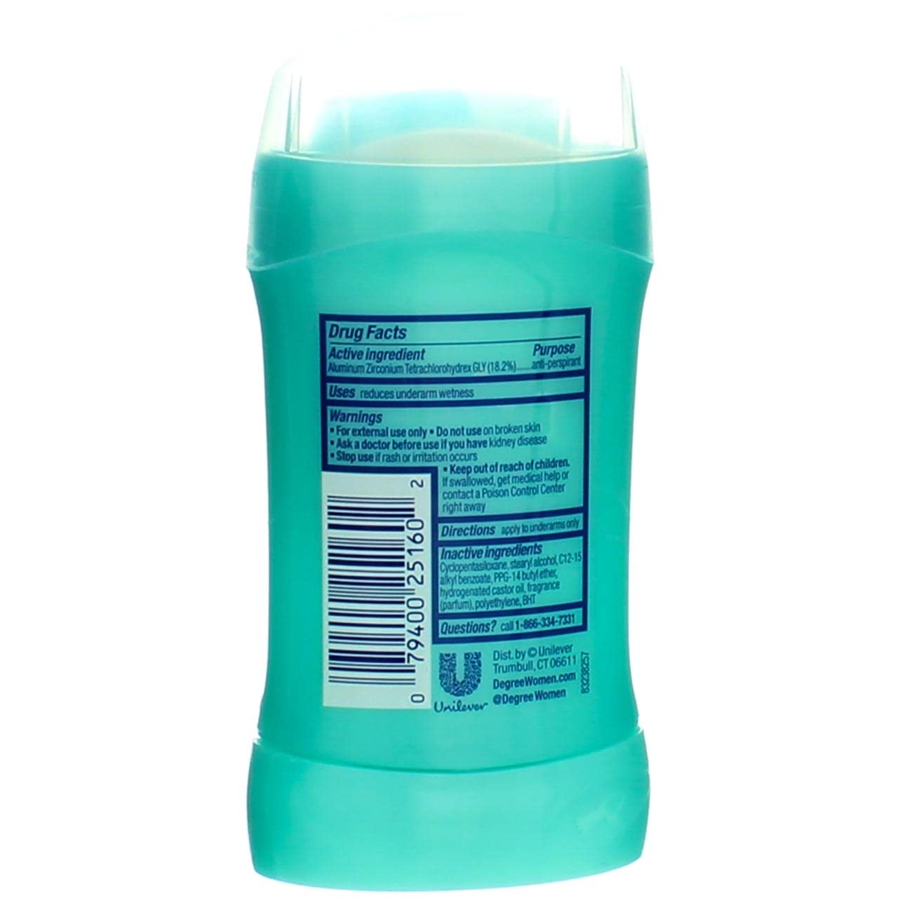 Degree Shower Clean Dry Protection Antiperspirant Deodorant Stick, 16 Oz , Blue
