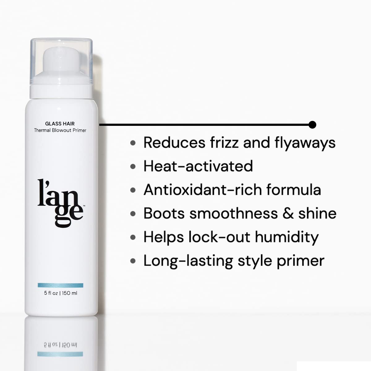 L'ANGE HAIR Glass Hair Thermal Blowout Primer | Creates a Lightweight, Humidity-resistant Barrier | Heat-activated Formula | Boo