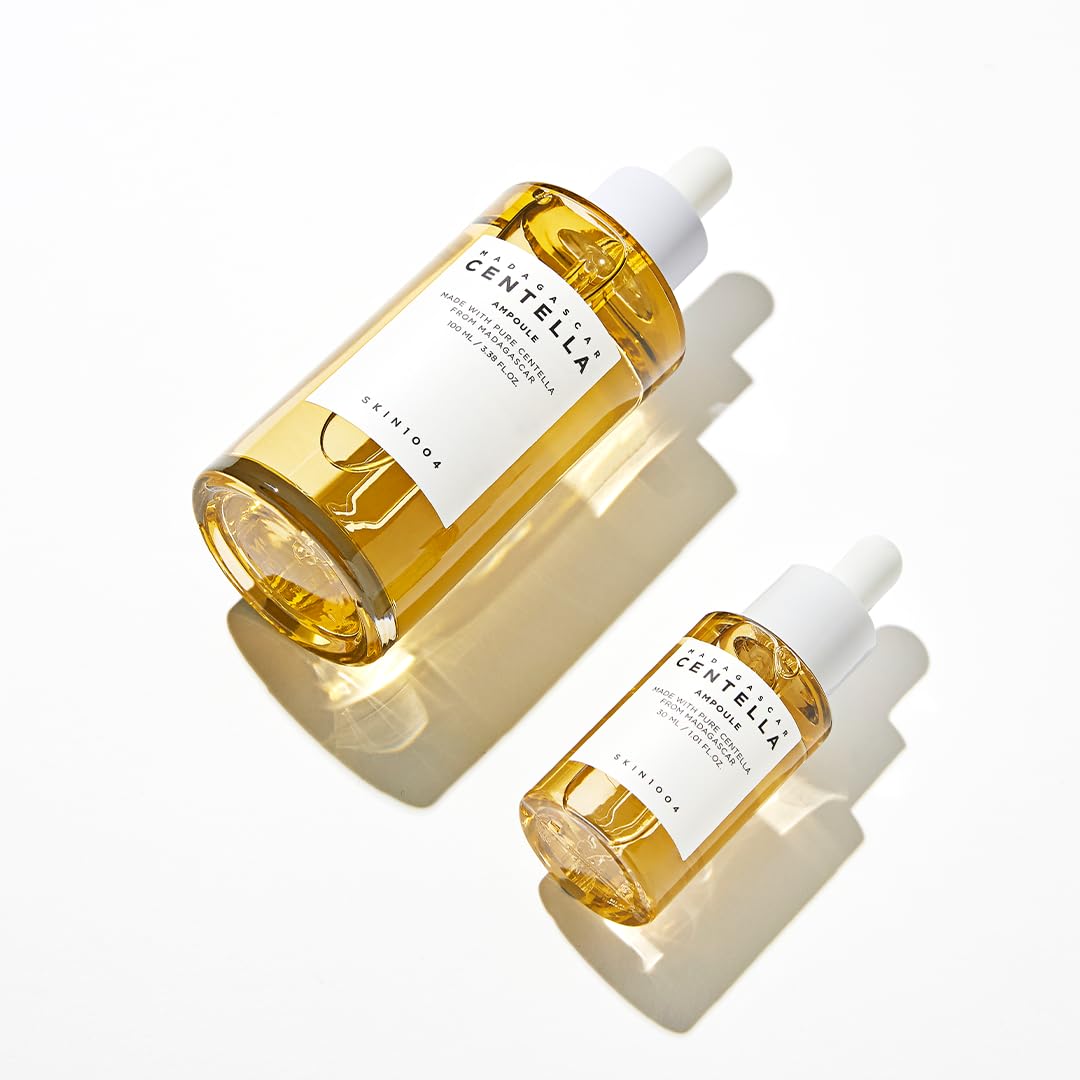 Skin1004 Madagascar Centella Travel Kit, Toner, Ampoule, Soothing Cream, Cleansing Oil, Ampoule Foam, Basic Skincare Box, Compac