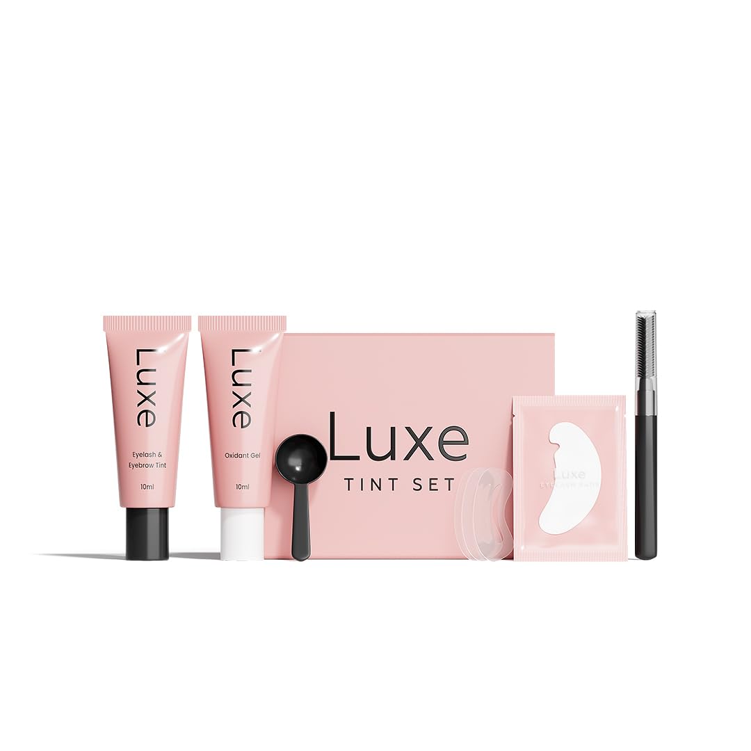 Luxe Cosmetics - Brown Color Set for Lashes and Brows - Long Lasting Temporary Color (Up to 4 Weeks) - Vegan & Cruelty-Free - Fo