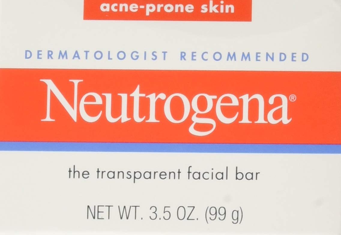 Neutrogena Original Gentle Facial Cleansing Bar with Glycerin, Pure & Transparent Face Wash Bar Soap, Free of Harsh Detergents, 