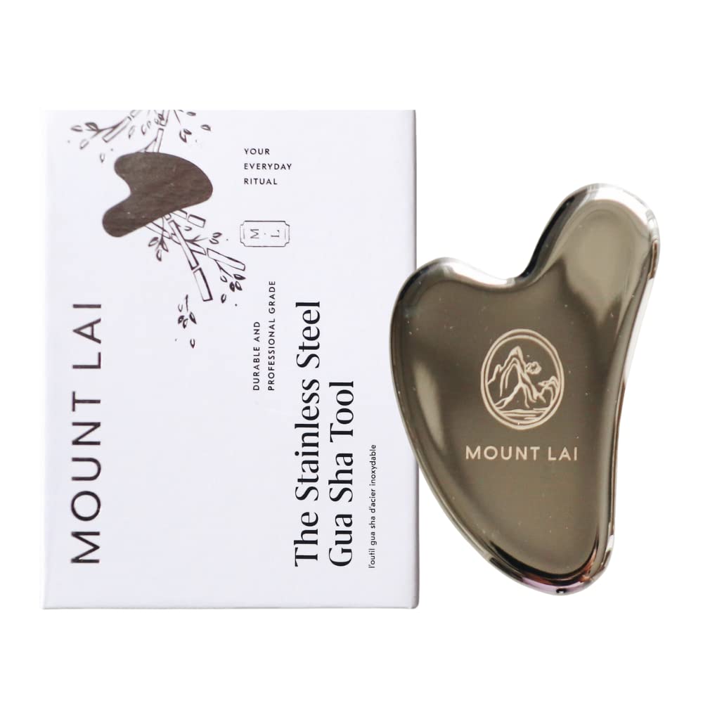 Mount Lai - The Stainless Steel Gua Sha Facial Lifting Tool | Face Sculpting Tool for Skin Care | Guasha Tool for Face and Body 
