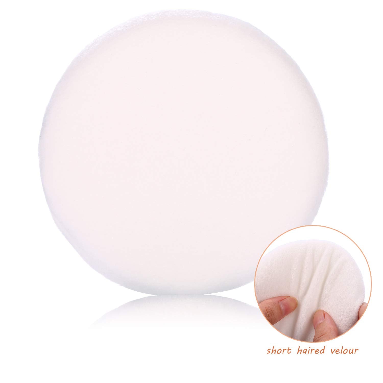 Wsyub Powder Puff, Large Loose Powder Puff, 4.13 Inch Powder Puff For Body Powder, Ultra Soft Velour Body Powder Puff, 2Pcs, Whi