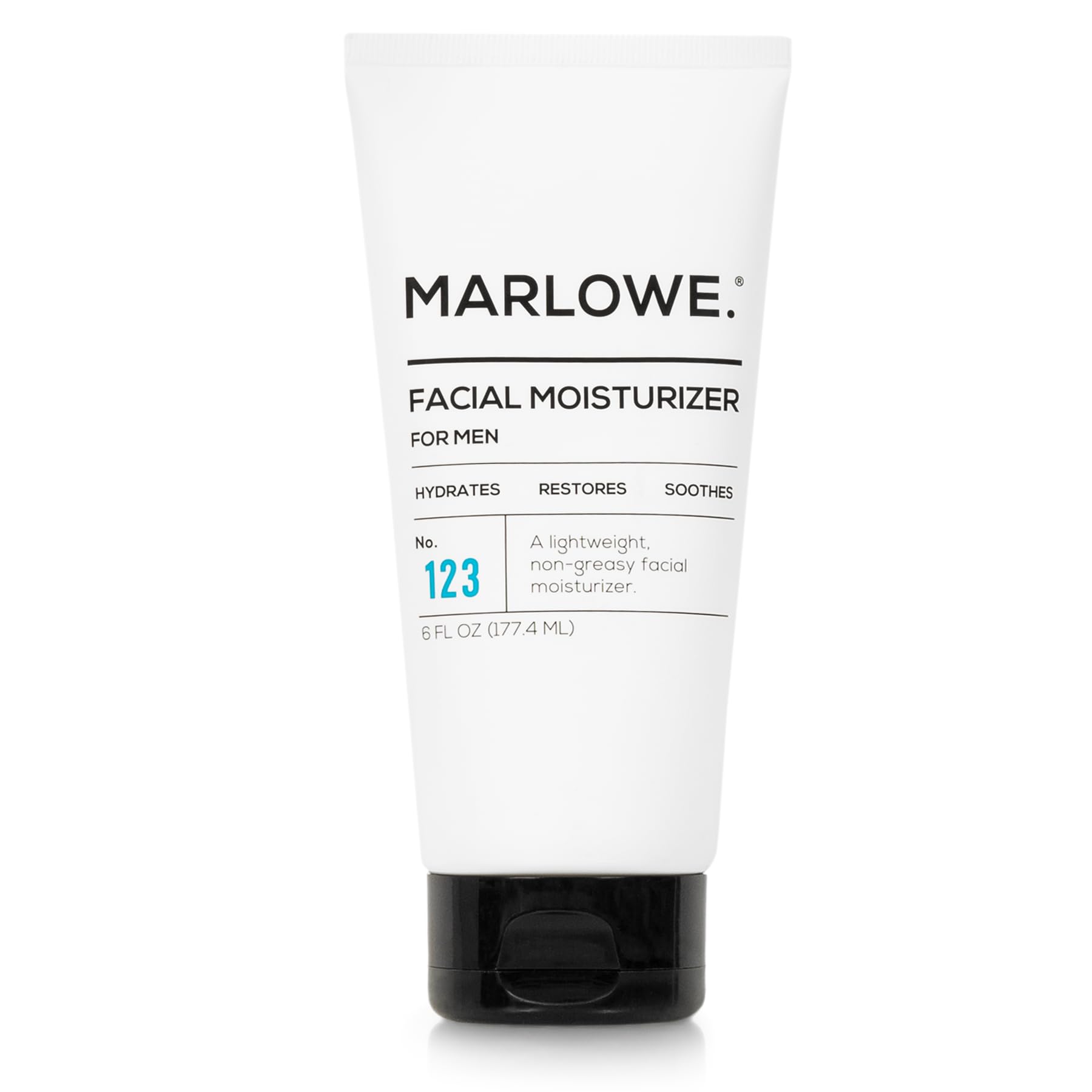 MARLOWE. No. 123 Men's Facial Moisturizer 6 oz, Lightweight Daily Face Lotion for Men, Includes Natural Extracts to Hydrate, Soo