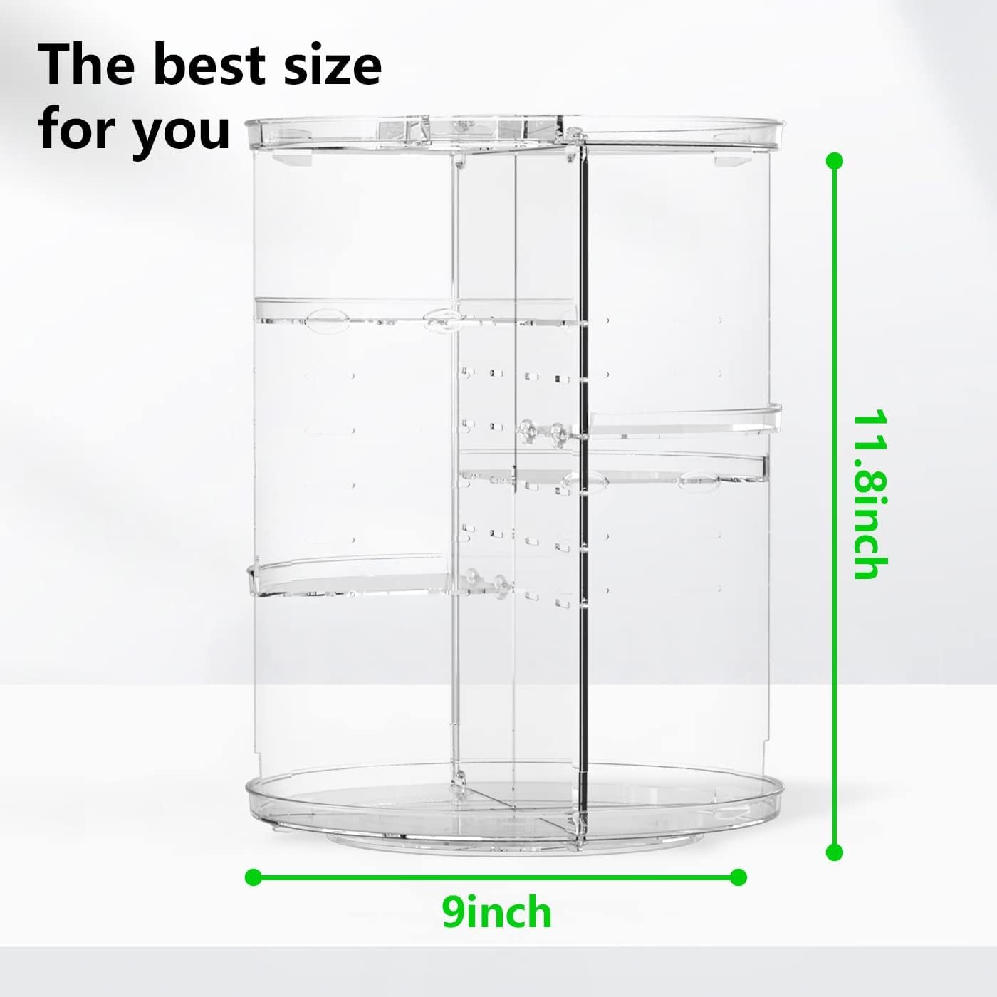 Leewent 360 Rotating Makeup Organizer, Large Capacity Cosmetics Organizer For Perfume Holder Organizer Countertop Diy Spinning M