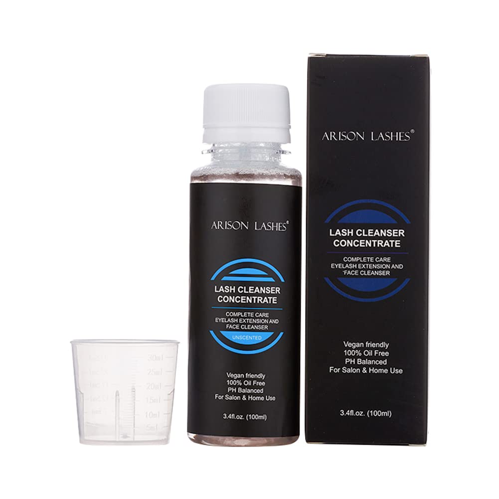 Eyelash Cleanser Concentrate 100ml Professional Lash Extensions Shampoo Natural Foaming Cleanser for Extensions Lashes with Salo
