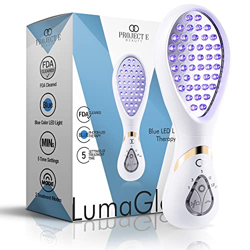 Lumaglow Blue Led Light Therapy By Project E Beauty | Anti Acne | Pimple & Blemish Solution | Skincare Routine For Oily Skin | H