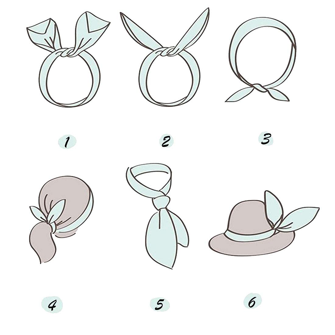 Oneye Wire Headbands For Women - Dot Twist Bow, Bunny Ears Headband, Fashion Wire Headwraps For Hair Bands, Holders & Accessorie