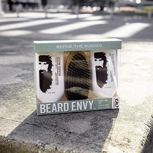 Billy Jealousy Beard Envy - Beard Refining Kit - Beard Wash, Beard Control And Boar Bristle Brush 6 Ounce (Pack Of 1)