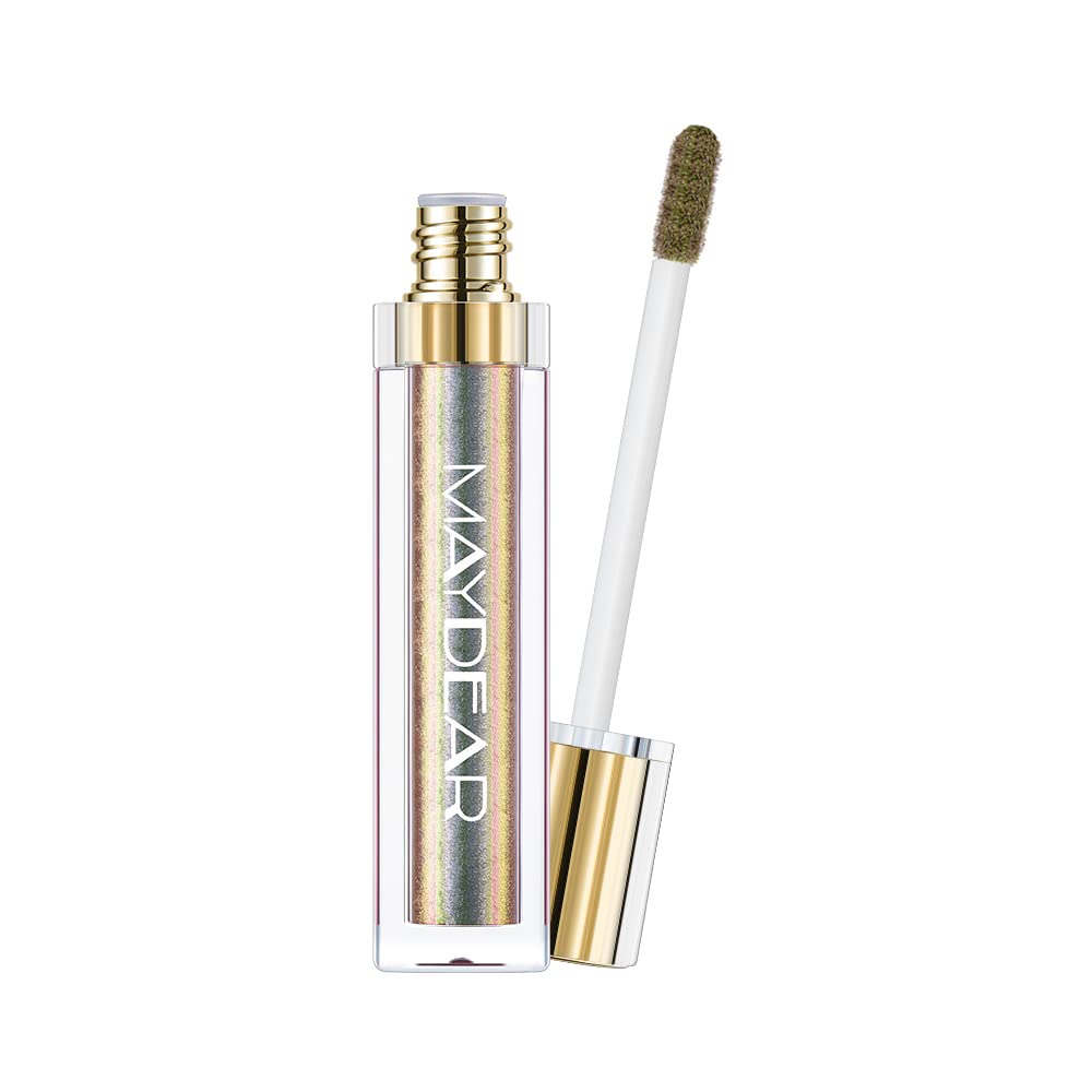Maydear Chameleon Lipstick, High Pigmented Gold Lipstick For Women Metallic Shine Lip Gloss, Full-Coverage Multichrome Lipstick