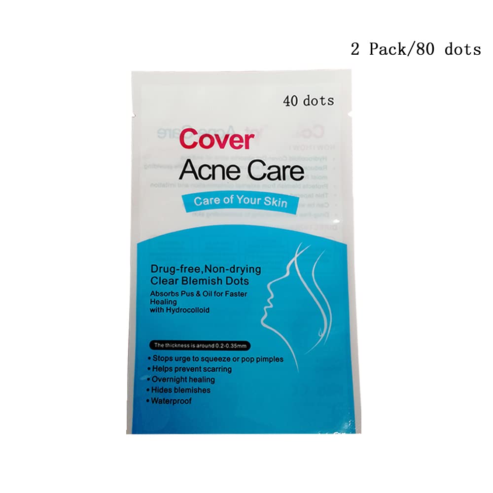 Agrcare Acne Pimple Patch, Hydrocolloid Pimple Patches For Face, Zit Patch, Acne Dots, Clear Acne Stickers (2 Pack)