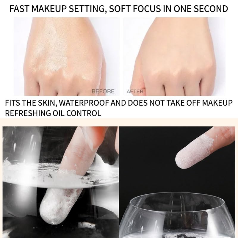 Lemonsac 2Pcs Loose Face Powder, Oil Control Minimizes Pores And Fine Lines, Baking Setting Powder Makeup, Soft Focus Effect Mak