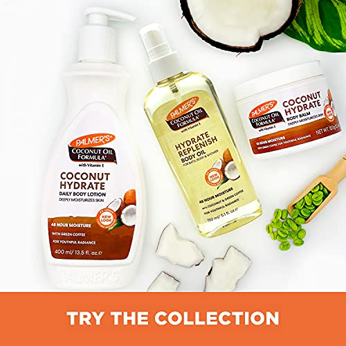 Palmers Coconut Oil Formula Body Oil, Body Moisturizer With Green Coffee Extract, Bath Oil For Dry Skin, 51 Ounces