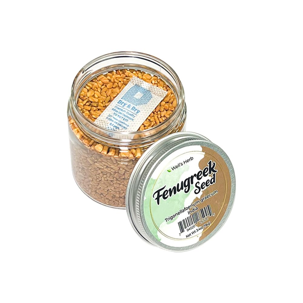 Well'S Oil Dried Fenugreek Seed, 3.4 Oz, 100% Natural, Perfect For Herbal-Infused Hair Oil, For Hair & Skin Oil Diy
