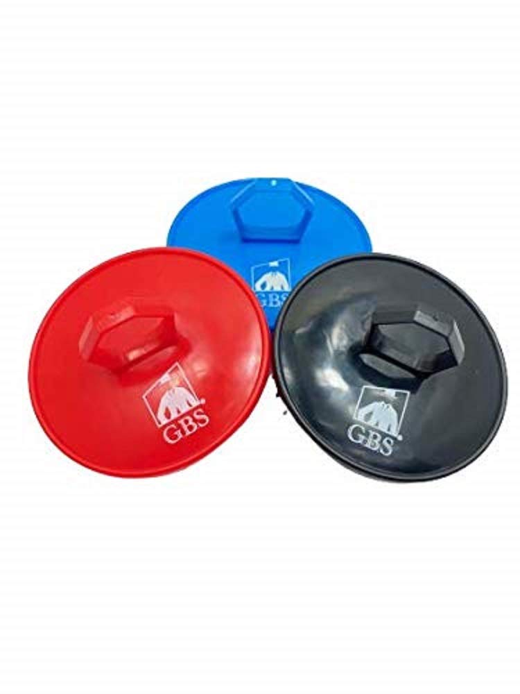 G.B.S Shampoo Scalp Massage Brush #100 3 Pack - Red, Blue & Black - Scalp Scrubber, Exfoliating Hair - Dandruff Removals Relaxat
