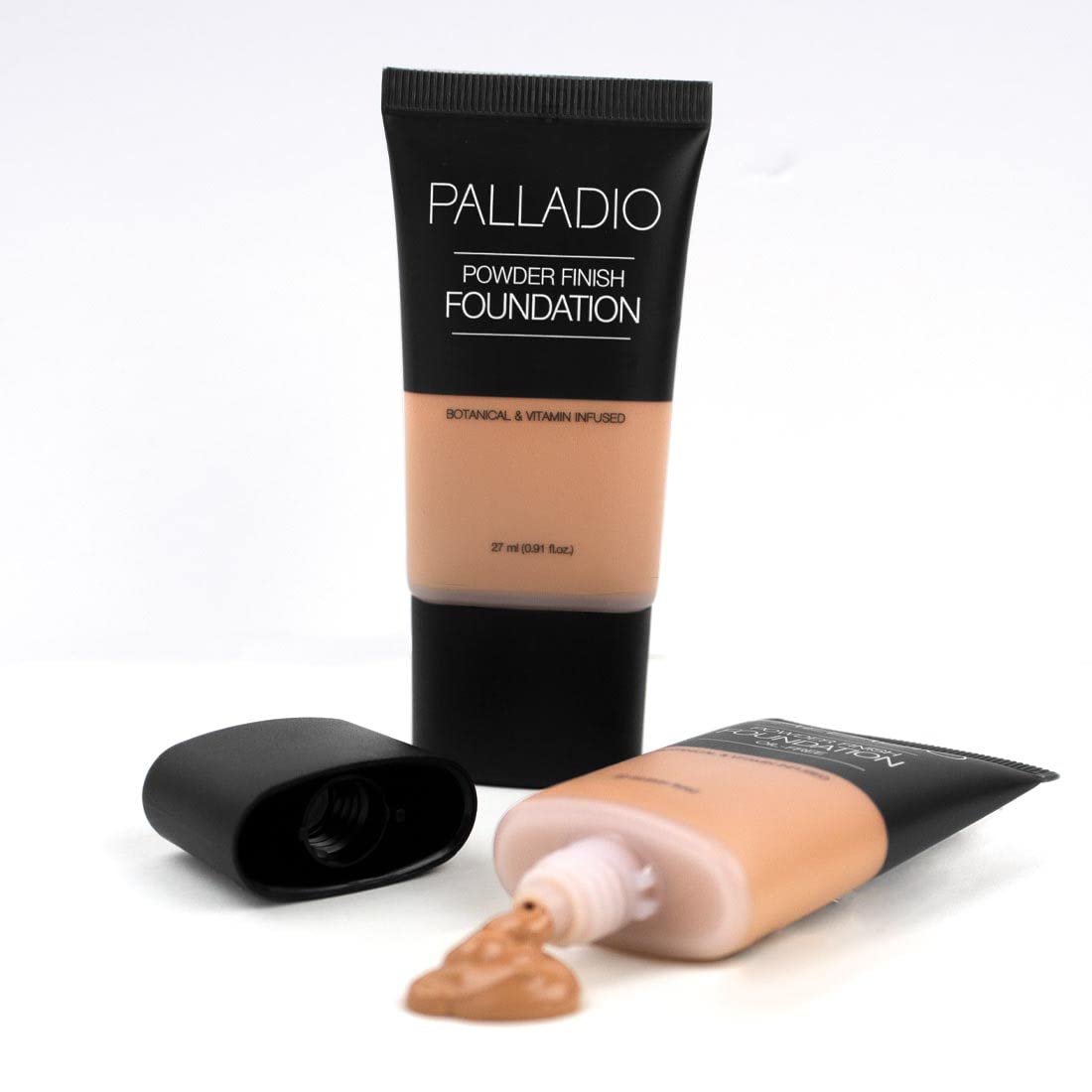 Palladio Powder Finish Liquid Foundation, Natural Matte Appearance, Reduces Fine Lines, Covers Large Pores, Hides Imperfections,