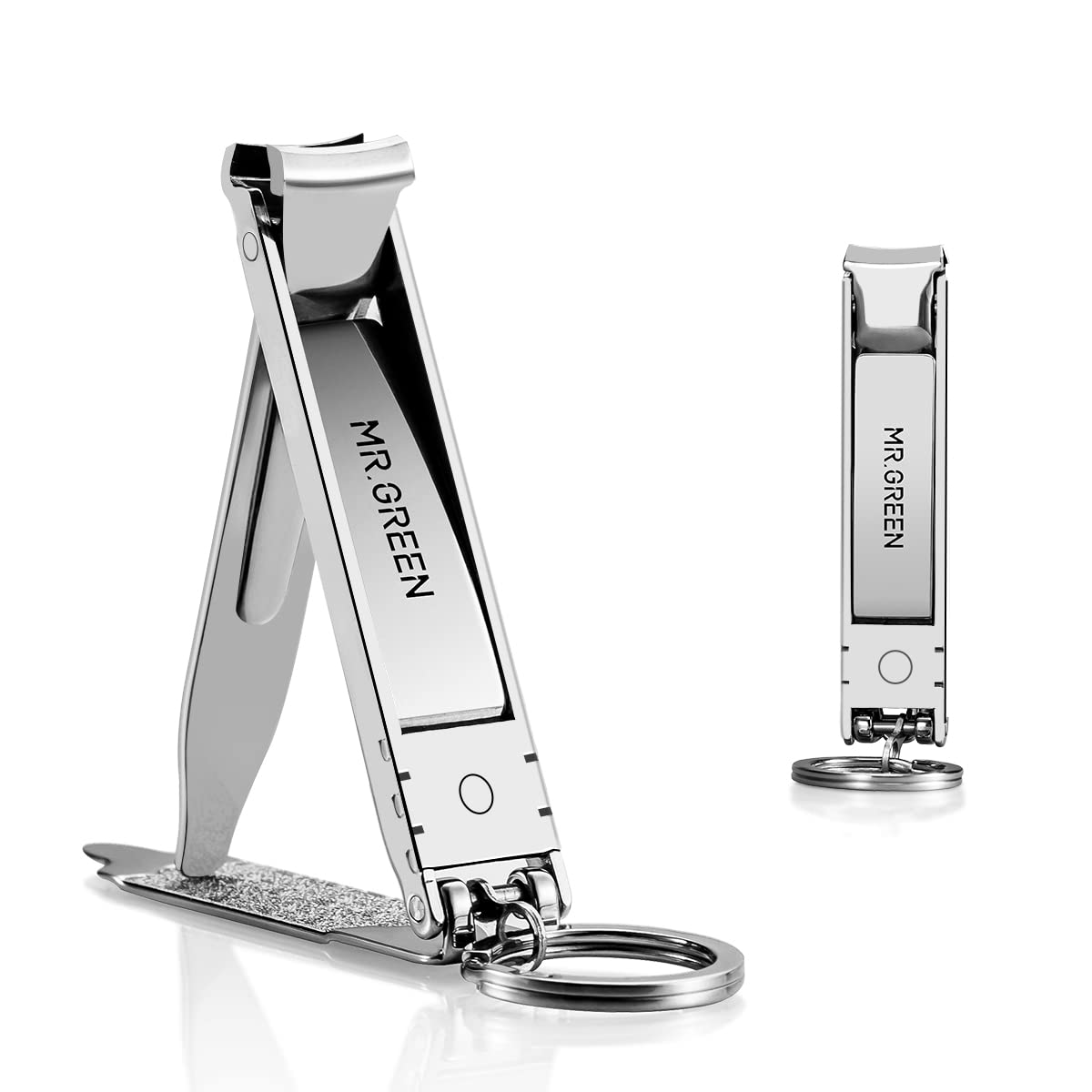 MR.GREEN Collapsible Nail Clippers Small and Thin Portable Travel Nail Scissors Cutter Stainless Steel Manicure Tools with Nail 