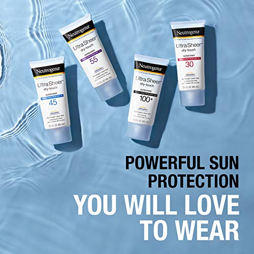 Neutrogena Ultra Sheer Dry-Touch Sunscreen Lotion, Broad Spectrum Spf 55 Uva/Uvb Protection, Lightweight Water Resistant Face &