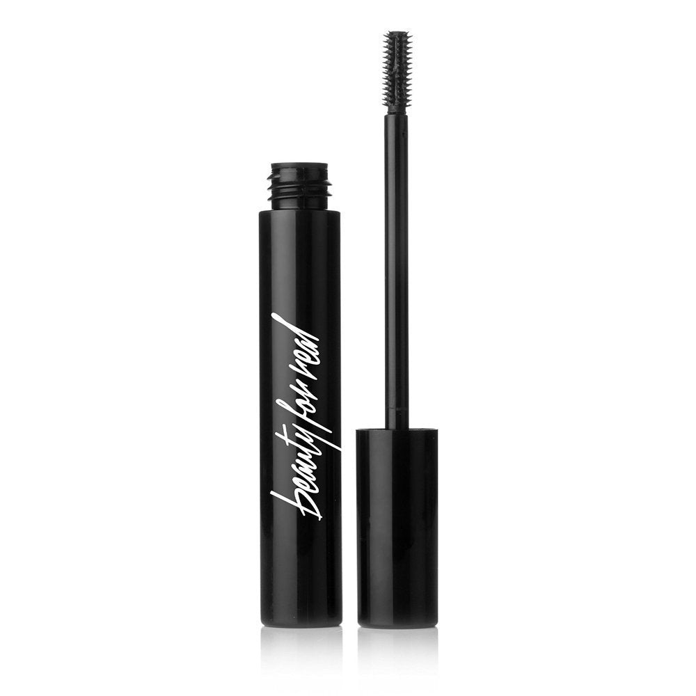 Beauty For Real Hi-Def Mascara, Just Black - Defining & Volumizing Lash Definer, Curls Lashes - Humidity & Smudge Proof - Micro