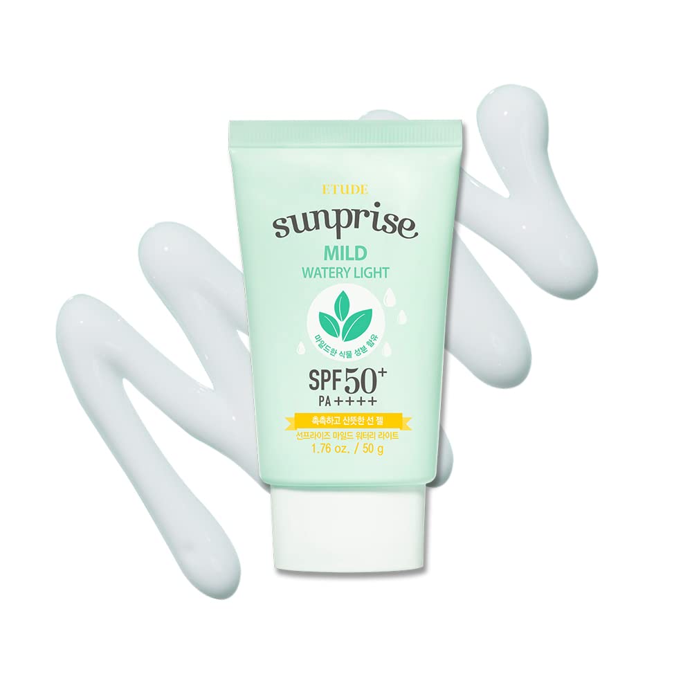 Etude Sunprise Mild Weightless Watery Light Texture Spf50+/Pa+++ 1.7 Fl. Oz (50Ml) (21Ad)  Light Moisturizing Sunblock For Sensi