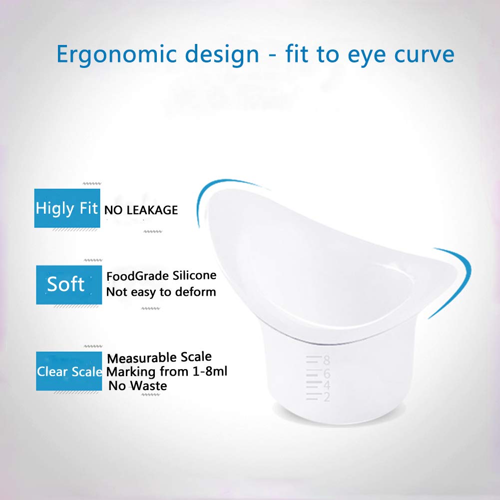 Gdeal Eye Bath Silicone Eye Wash Cup Set Of 12 For Refresh And Clean Tired Eyes