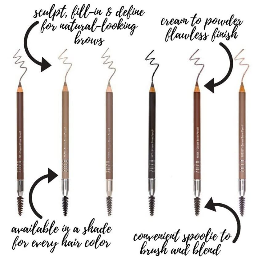 Zuzu Luxe Cream Brow Pencil (Jet- Black), Effortlessy Sculpt And Define Eyebrows, Natural Finish, Creamy Formula. Natural, Parab