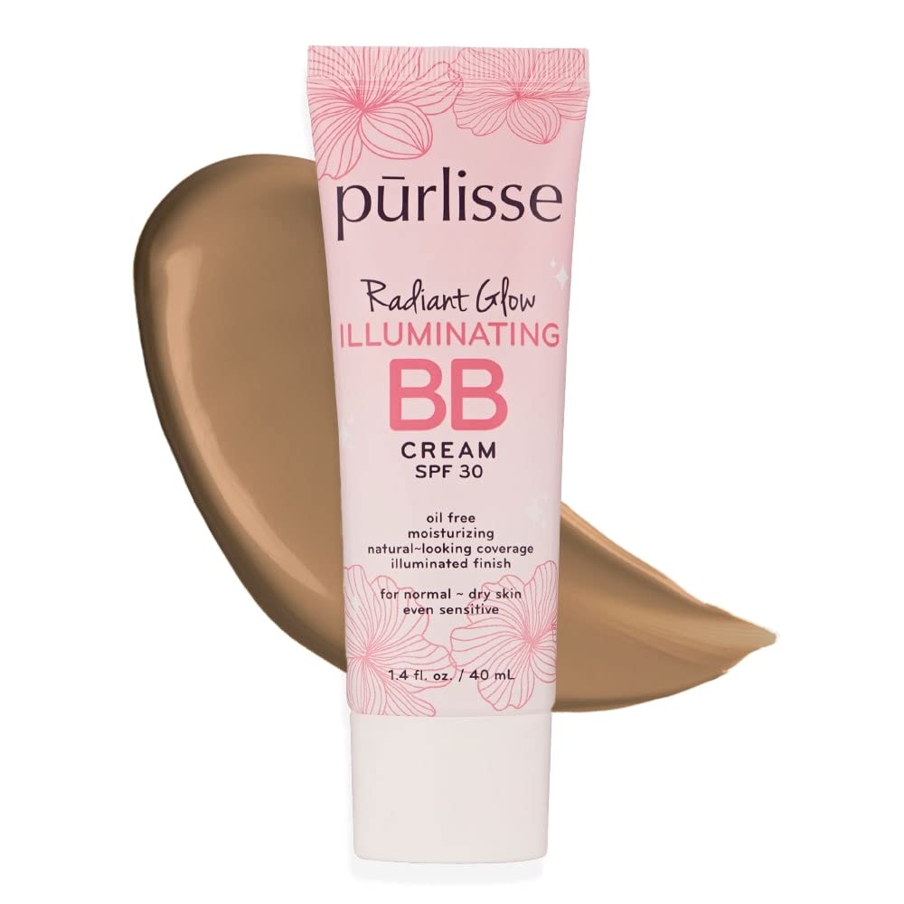 purlisse Radiant Glow Illuminating BB Cream Spf30 Hydrating and Moisturizing Natural Organic Cruelty-free Sulphate & Paraben Fre